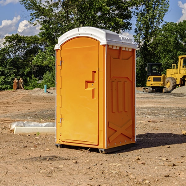 how often are the porta potties cleaned and serviced during a rental period in Sibley